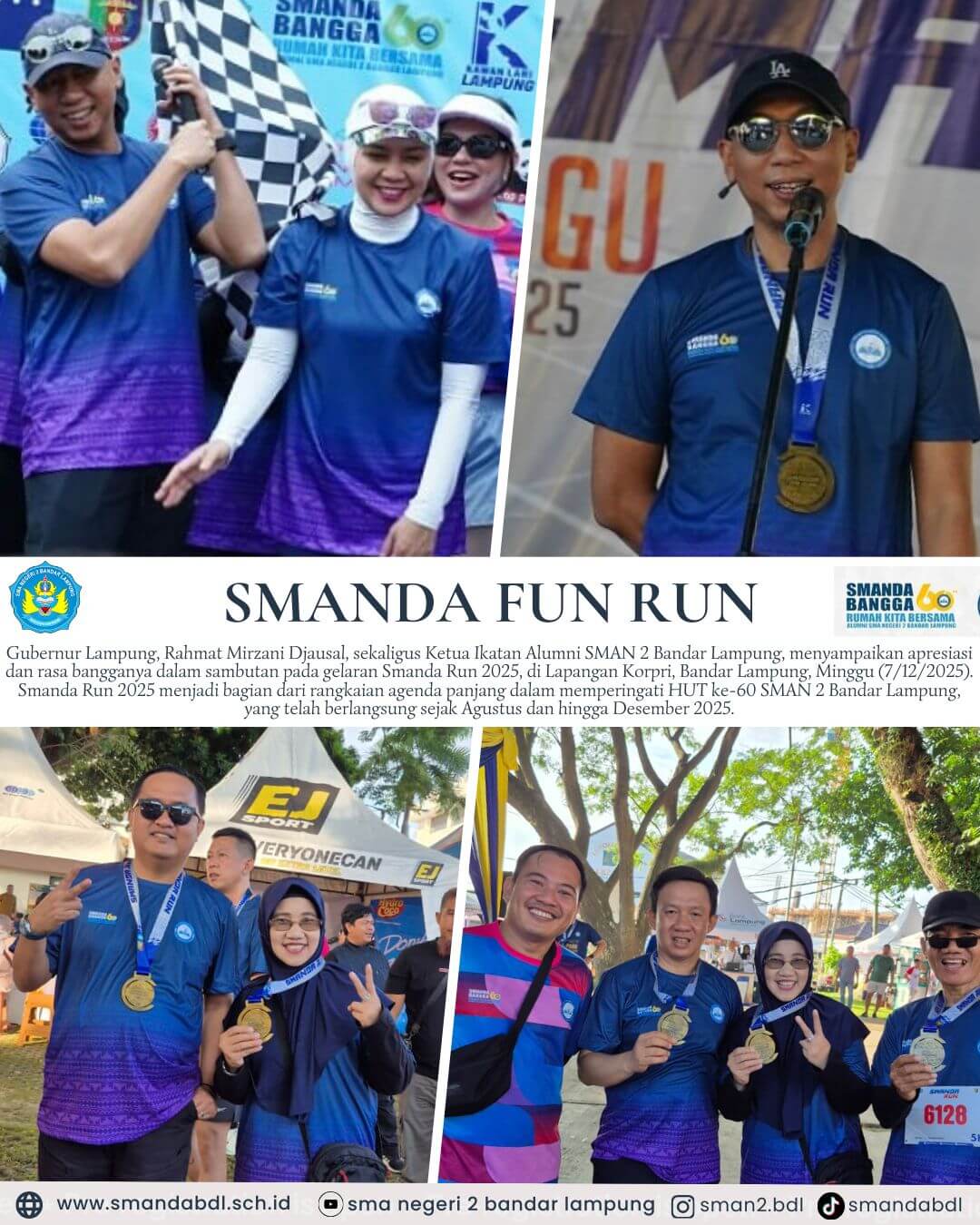 Smanda Run 2025: Gubernur Lampung Apresiasi Soliditas Alumni SMAN 2 Bandar Lampung