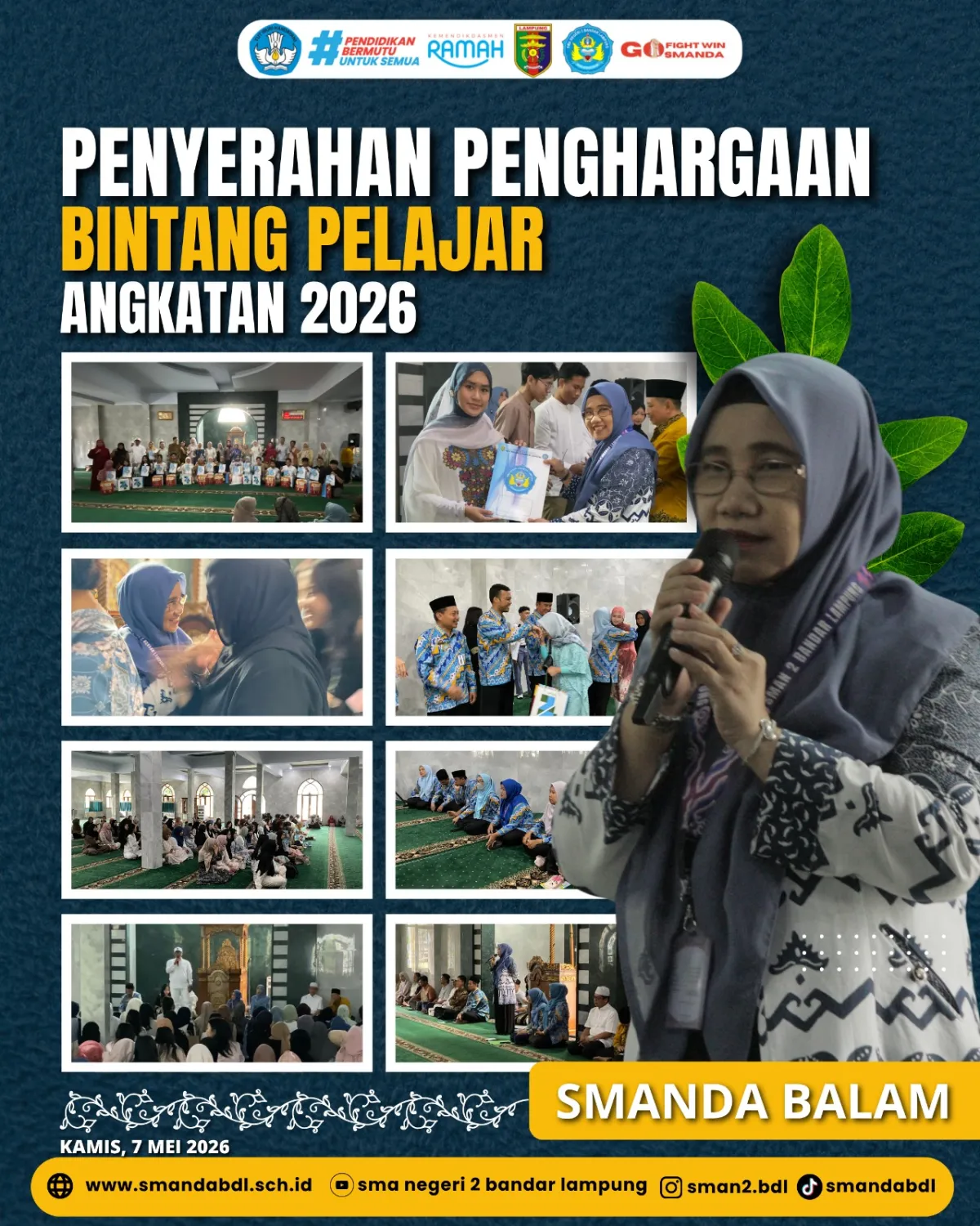Mengukir Prestasi, Menjemput Masa Depan: Penyerahan Penghargaan Bintang Pelajar Angkatan 2026 SMAN 2 Bandar Lampung