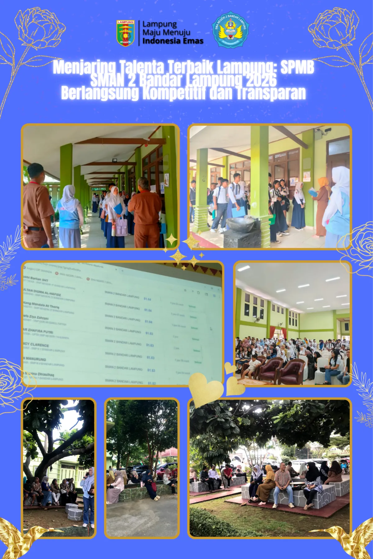 Menjaring Talenta Terbaik Lampung: SPMB SMAN 2 Bandar Lampung 2026 Berlangsung Kompetitif dan Transparan