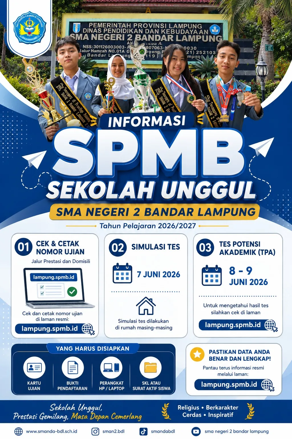 Jadwal TPA SPMB 2026