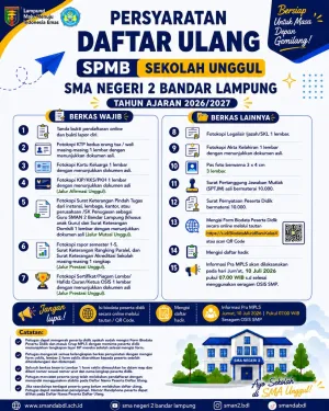 PENGUMUMAN DAFTAR ULANG SPMB TAHUN AJARAN 2026/2027