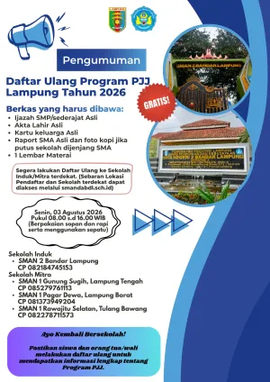 DAFTAR ULANG SISWA PJJ LAMPUNG TAHUN 2026